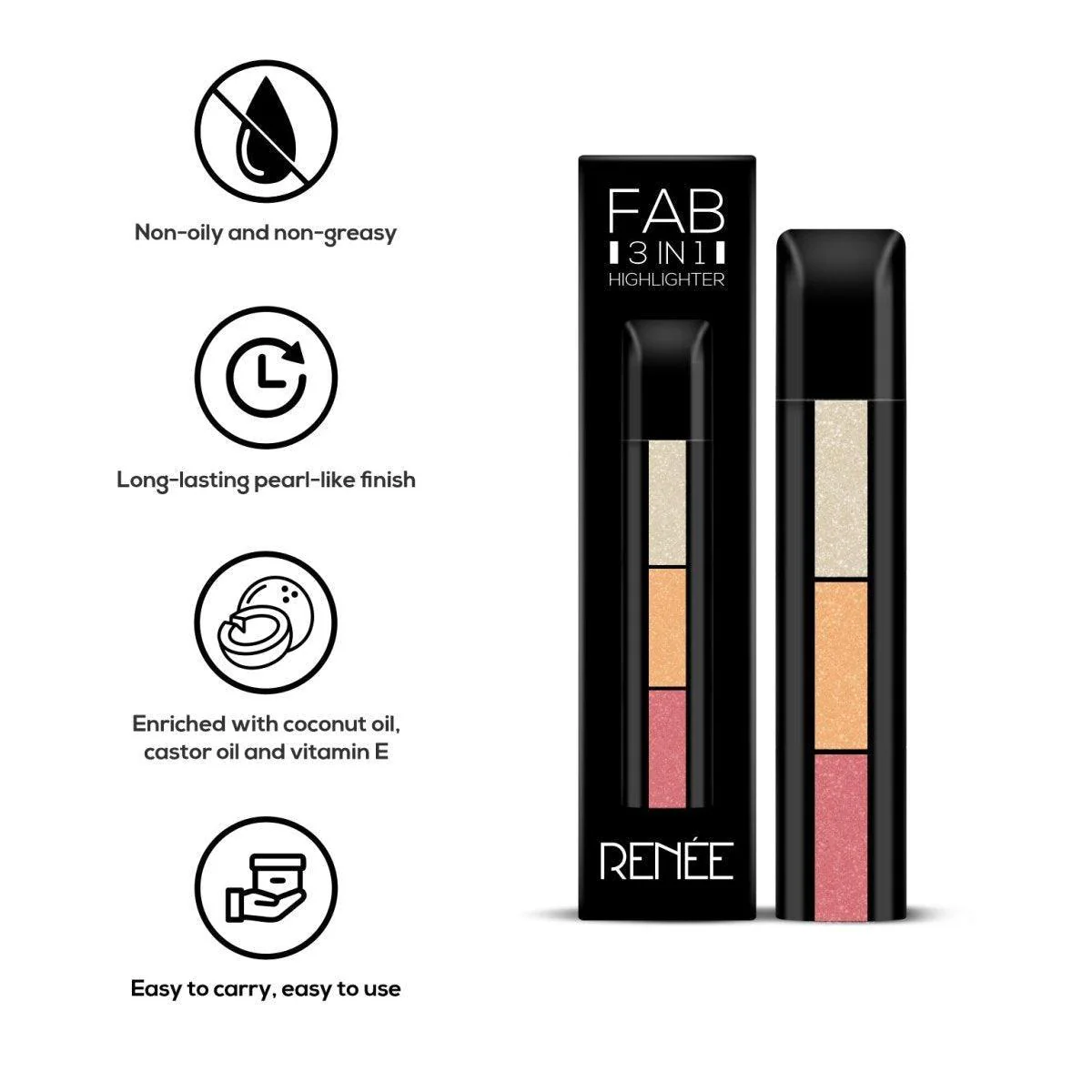 Fab 3 in 1 Highlighter 4.5gm - Image 3